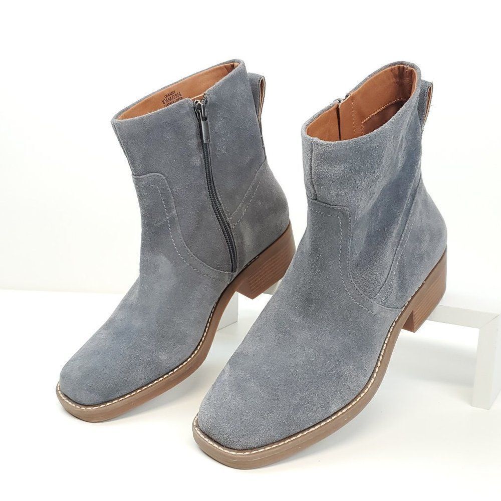 LUCKY BRAND Kazey Square Toe Bootie in Castlerock Oilsue NWOB US 8.5 - Picture 5 of 14